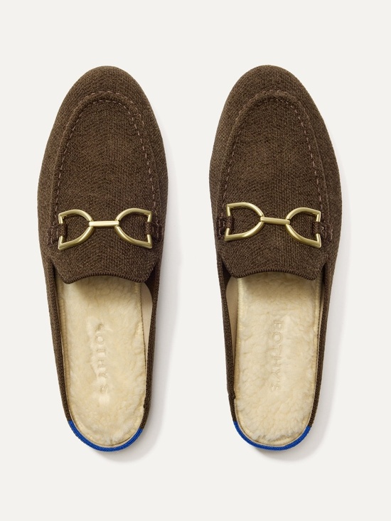 Rothy's Shoes - Rothy's The ReVelvet™ Cozy Bit Loafer Mule - ReVelvet™ Bistro Size 9